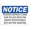 Signmission OSHA Notice Sign, 10" H, Rigid Plastic, Please Deposit Used Ear Plugs Into Waste Sign, Landscape OS-NS-P-1014-L-17370 - alternate 1